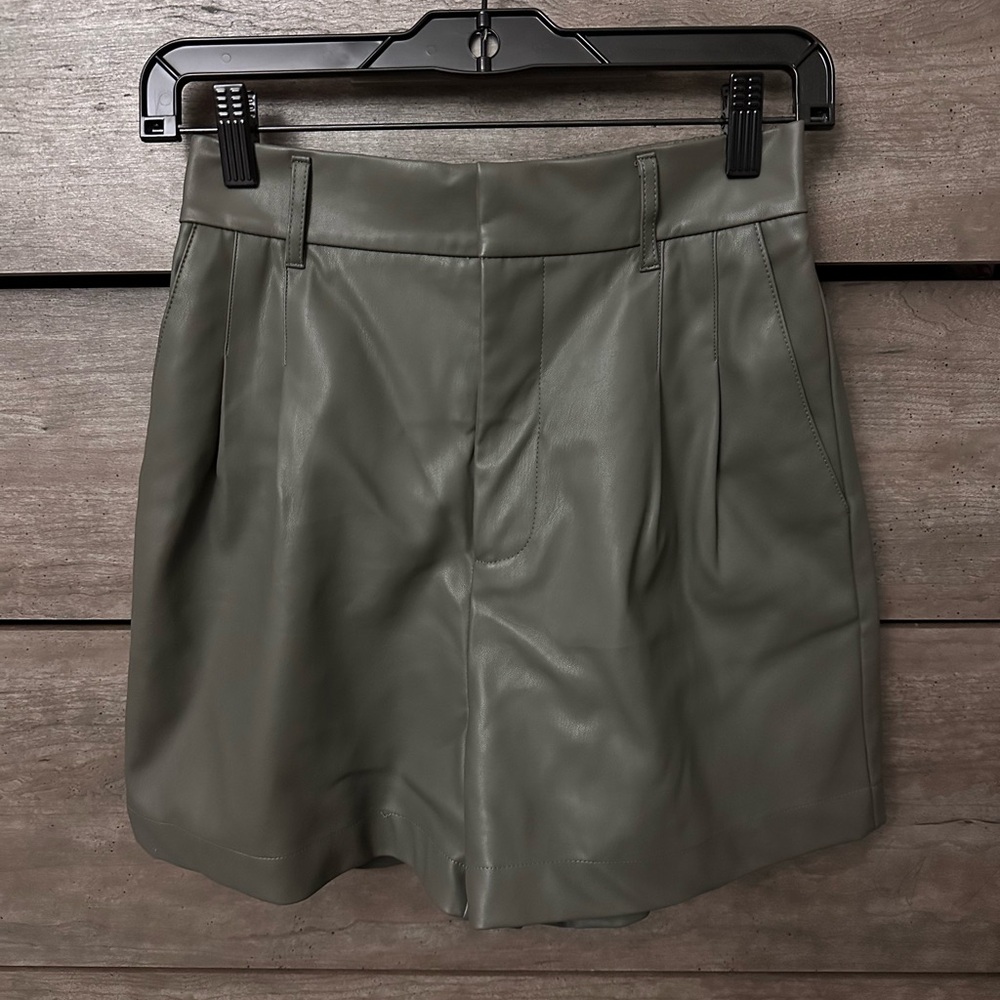 Faux Leather Shorts